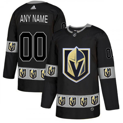 Men's Vegas Golden Knights Black Custom Name Number Size NHL Stitched Jersey